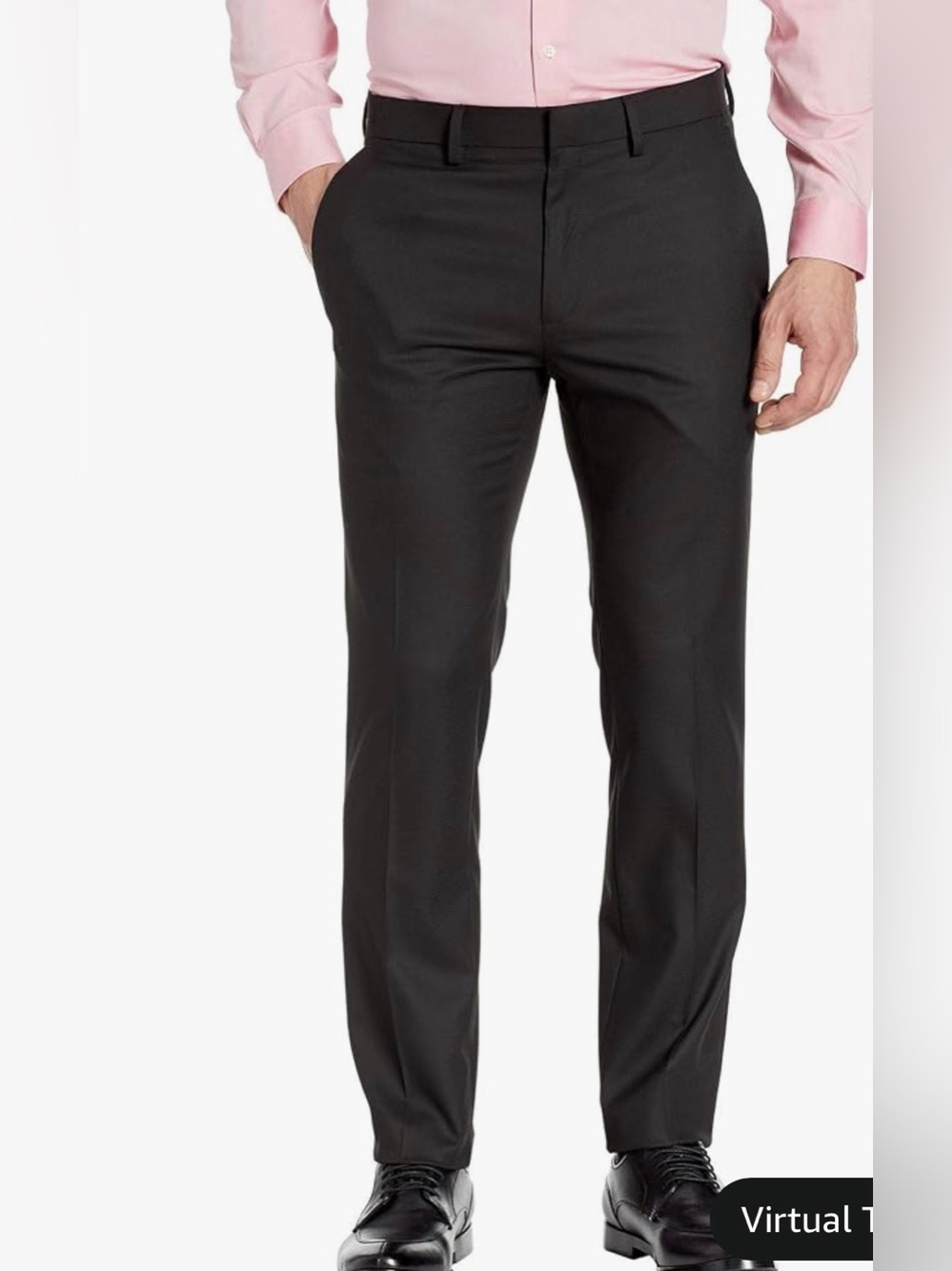 NWT Kenneth Cole Men’s Reaction Slim Fit Black Dress Pants Slacks - Size 30 x 32